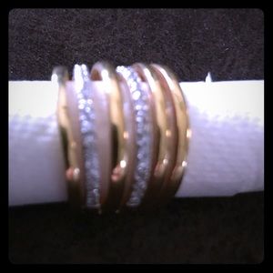 Gold and diamond ring. Size 6 1/2